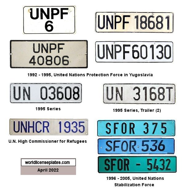 United Nations license plates