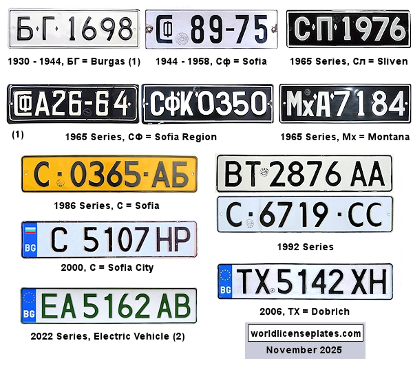 Private/Passenger license plates