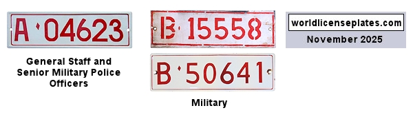 Military license plates