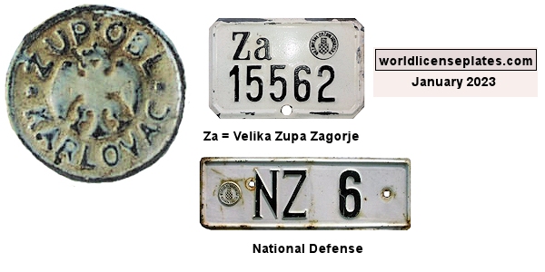Independent Protectorate of Croatia license plates