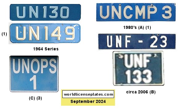 United Nations license plates
