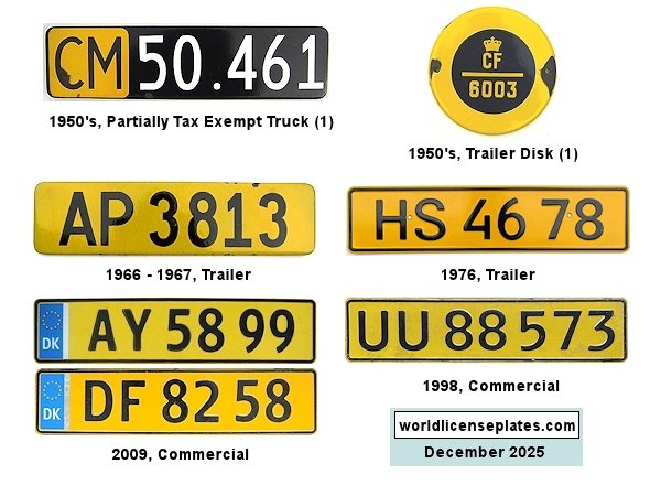 Commercial, Trailer license plates