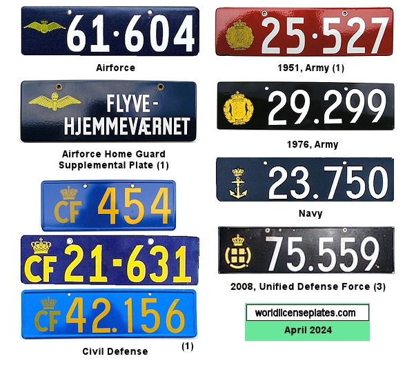 Military license plates