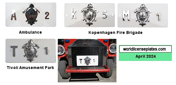 Firebrigade, Ambulance license plates