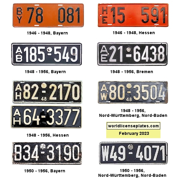 Private/Passenger license plates