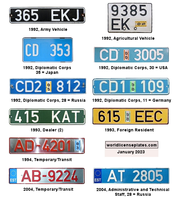 Non-Passenger/Other license plates