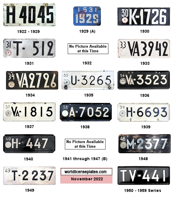 Plate History license plates