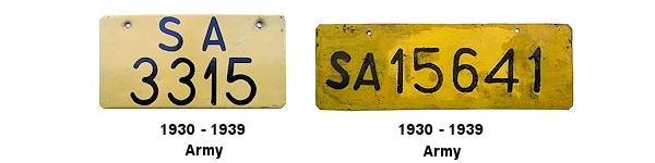 Military license plates