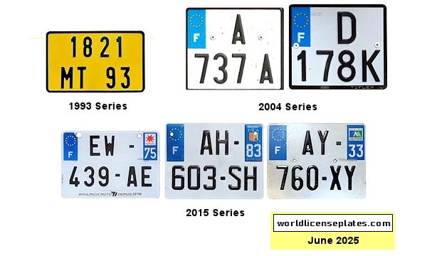 Motorcycle, Moped license plates