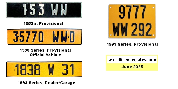 Provisional license plates
