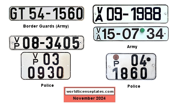 Official license plates