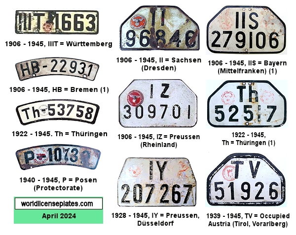 Motorcycle license plates