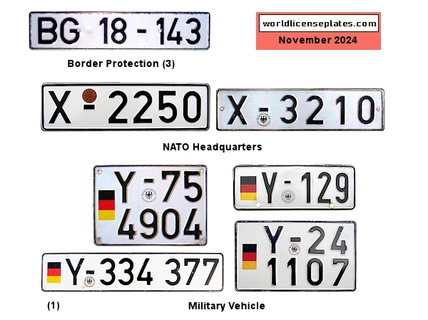 Military, NATO license plates