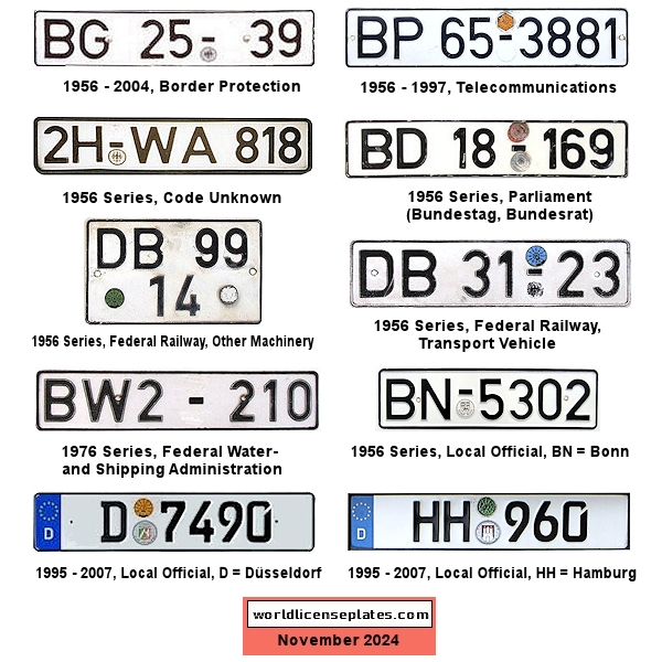Official license plates