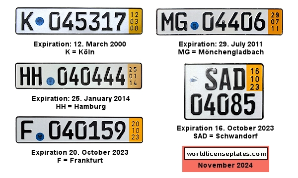 Short-Term license plates