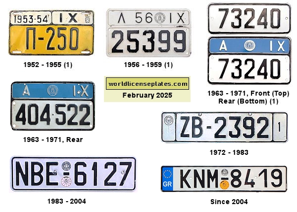 Private/Passenger license plates
