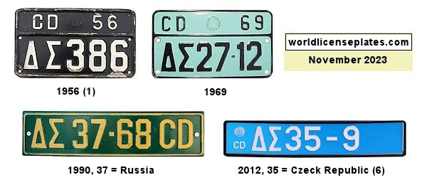 Diplomatic Corps license plates