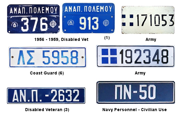 Military license plates