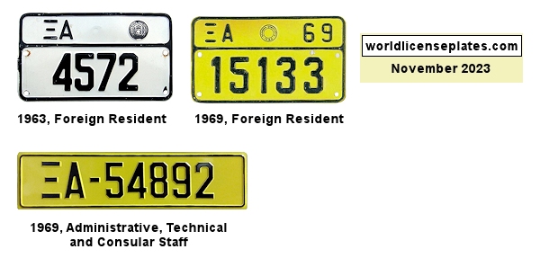 Foreign Resident, Staff license plates