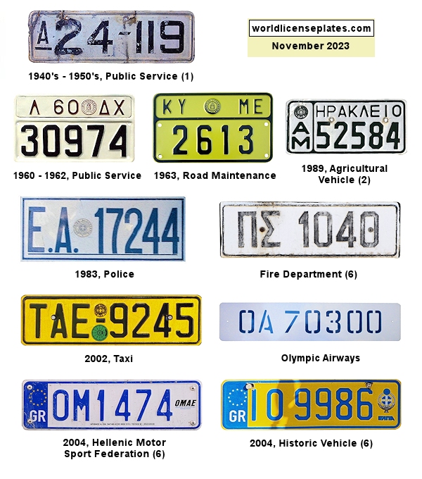 Non-Passenger/Other license plates