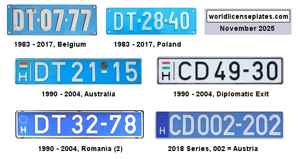Diplomatic Corps license plates