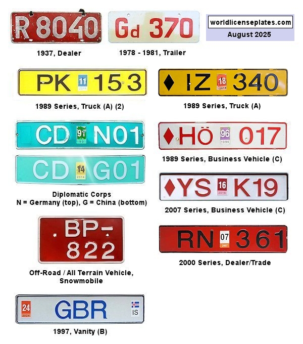 Non-Passenger/Other license plates
