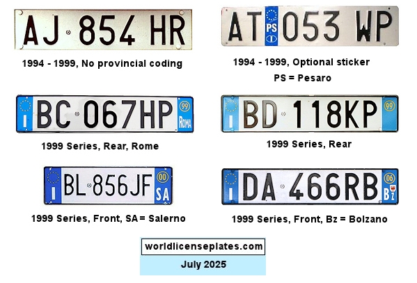 Private/Passenger license plates