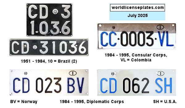Diplomatic and Consular Corps license plates