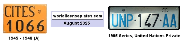 International Organization license plates