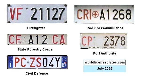 Official Vehicle license plates
