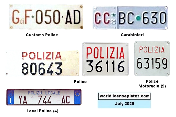 Police license plates