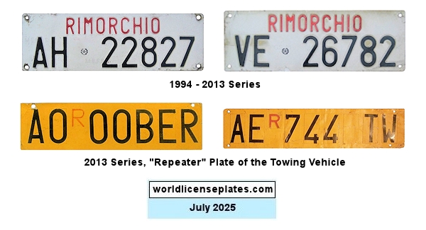 Trailer license plates