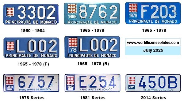 Various Vehicle Classes license plates