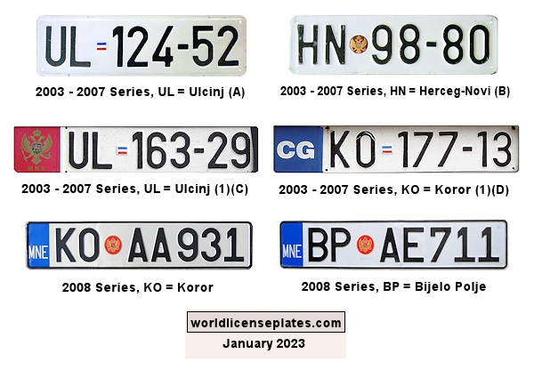 Private/Passenger license plates