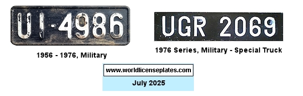 Military license plates