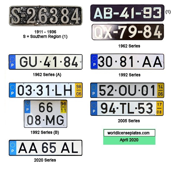 Private/Passenger * license plates