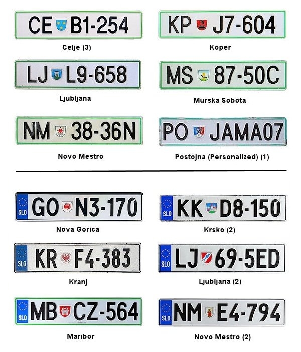 Private/Passenger license plates