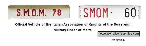 Sovereign Military Order of Malta license plates
