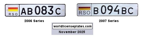 South Ossetia license plates