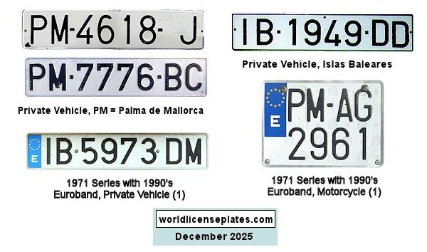 Balearic Islands license plates