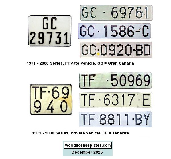 Canary Islands license plates