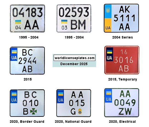 Motorcycle license plates