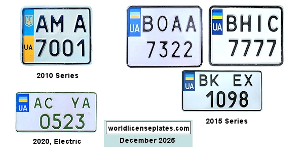 Moped, Scooter, Small Motorcycle license plates
