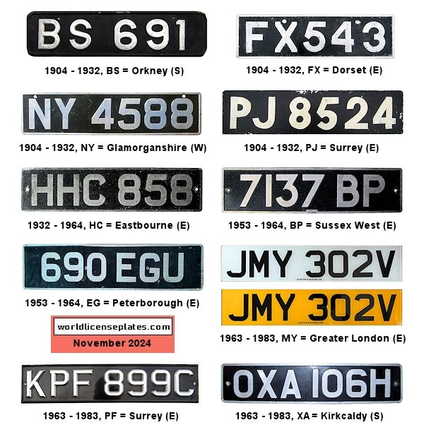 Private/Passenger license plates