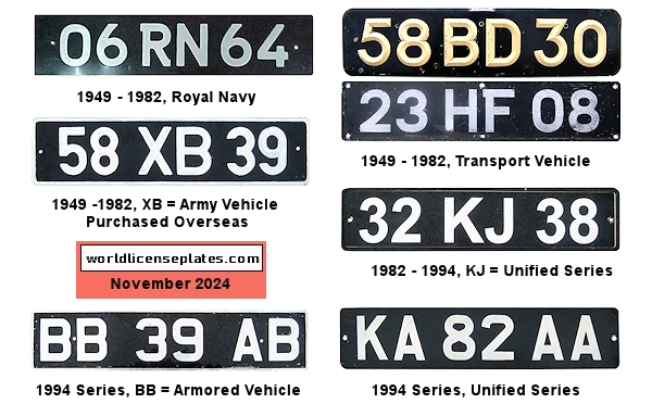 Military license plates