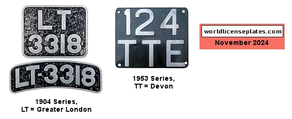 Motorcycle license plates