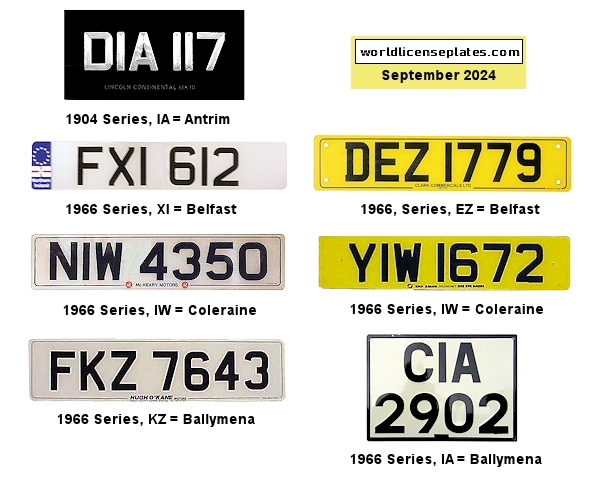 Northern Ireland license plates
