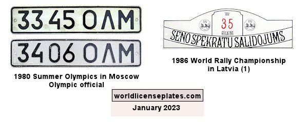 Events license plates