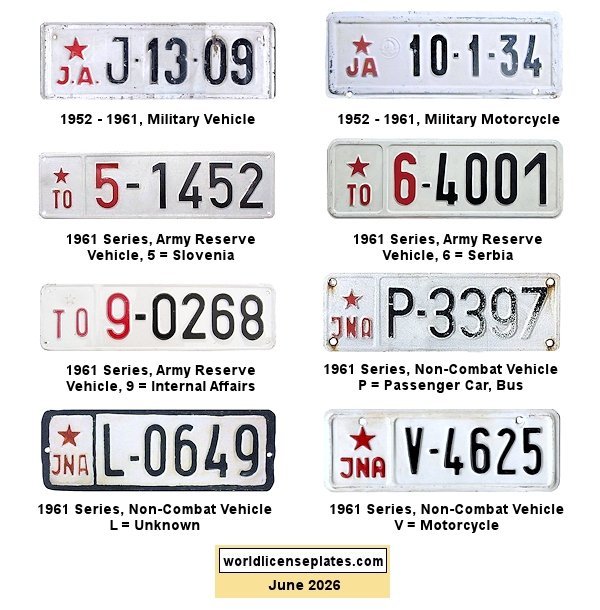Military license plates