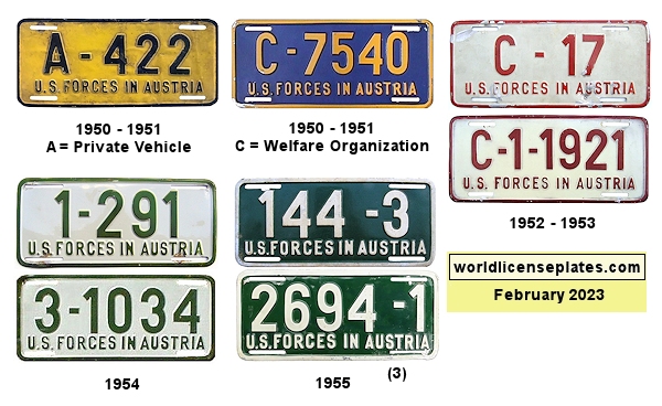 United States Forces license plates